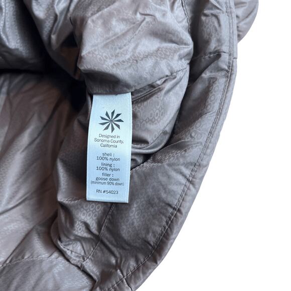 Athleta Downalicious Down Filled Puffer Vest Taupe Sz XXS - Picture 6 of 6